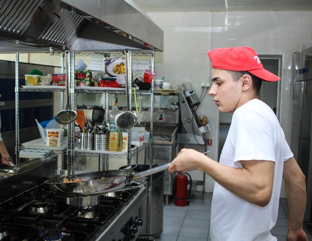Chef working in ghost kitchen