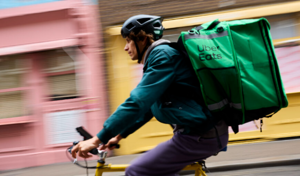 Uber Eats Driver on Bike