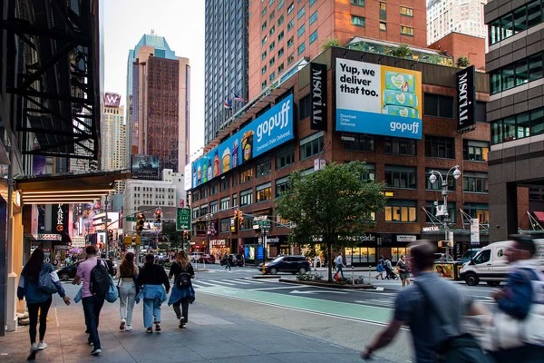 gopuff billboard in NYC
