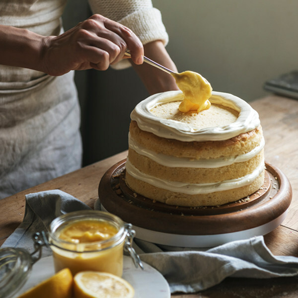 Person making cake