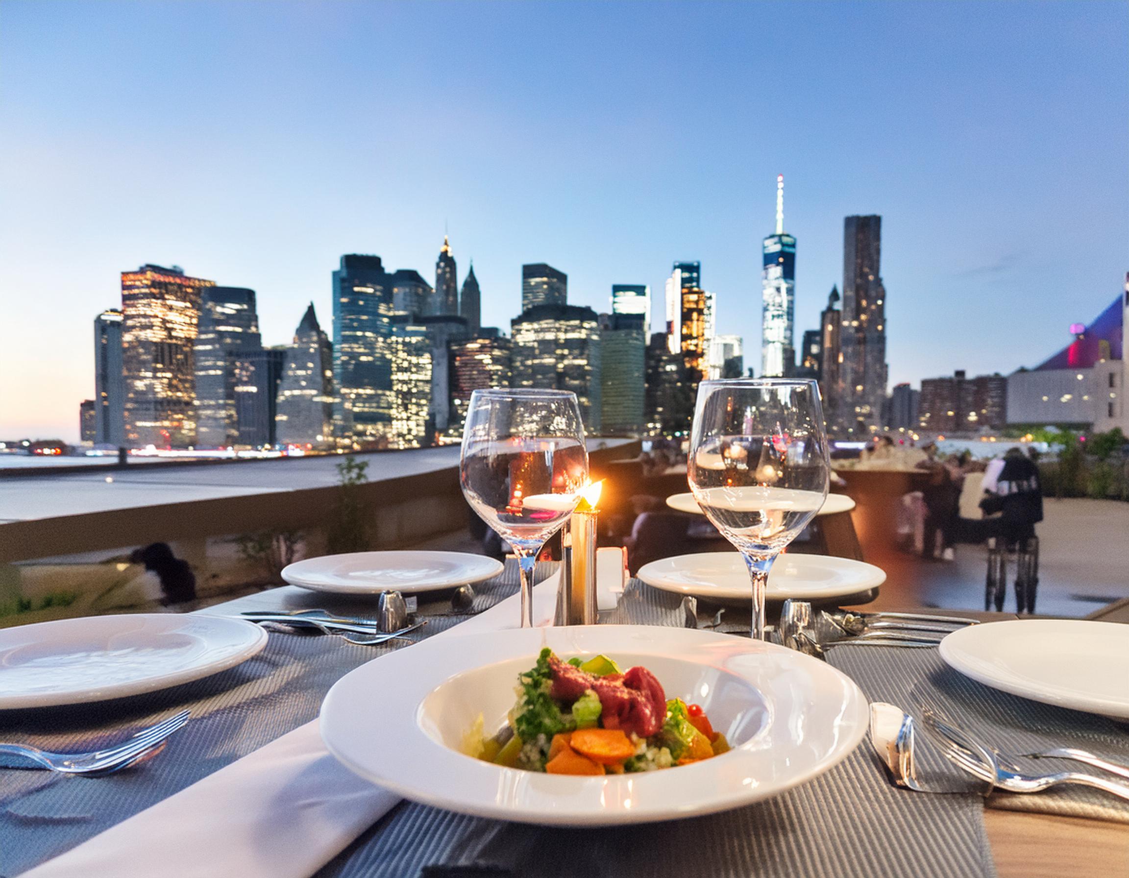 Dinner with NYC Skyline