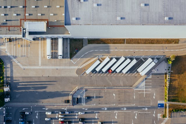 Distribution center aerial view.