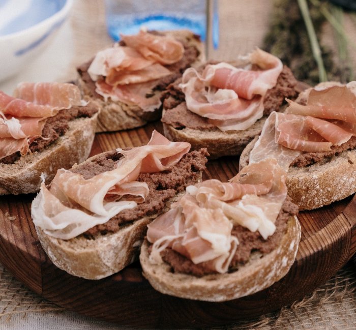 Charcuterie with cheese
