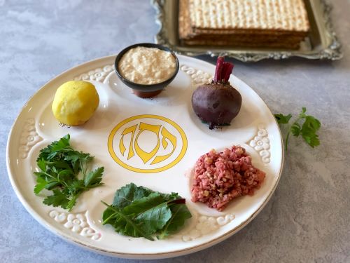 vegan seder plate