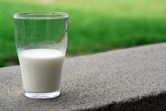 milk in a glass