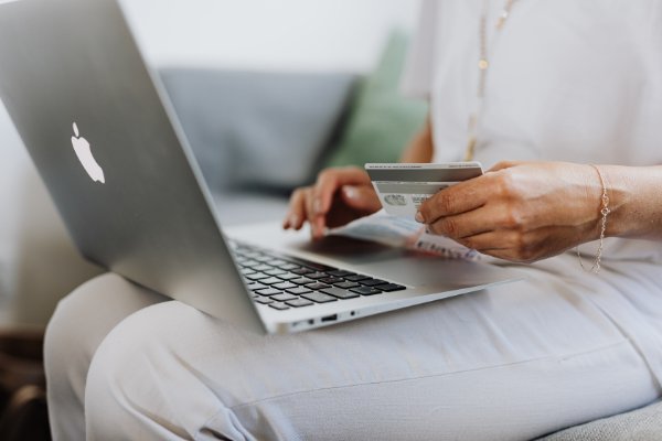 Woman with computer