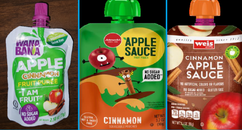 Applesauce pouches, lead-tainted