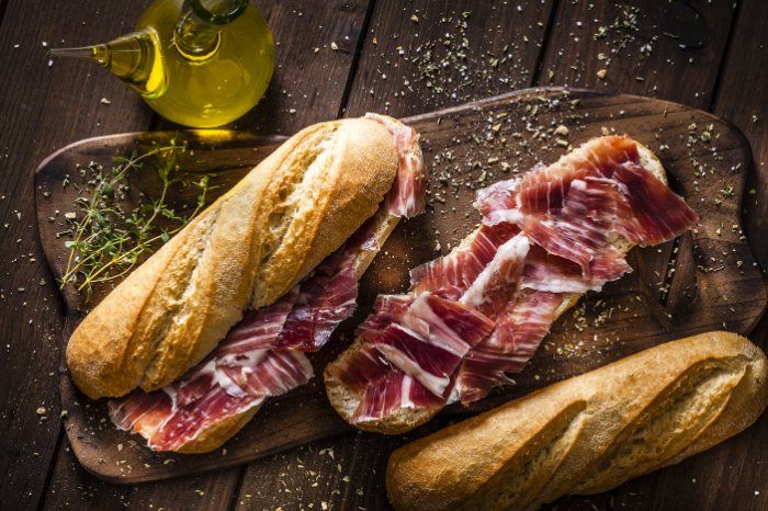 Iberico pork on bread