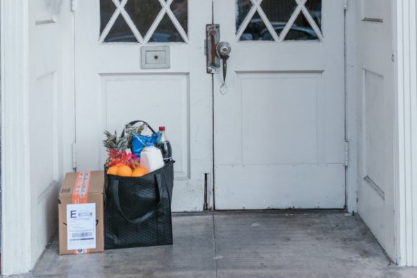 Groceries delivered to doorstep.