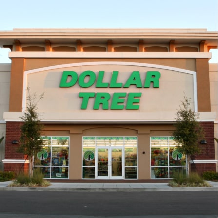 Dollar Tree Store with parking lot