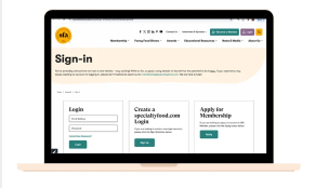 screen with member dashboard