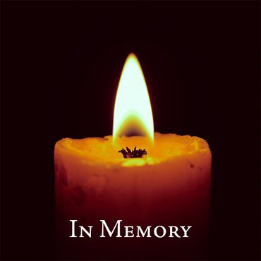 In memory with a candle burning